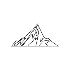 Wall Mural - Mountains icon vector. hike illustration sign. wild nature symbol or logo.