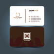 aesthetic business card template vector editable car for cafe, coffee shop and other uses with mock-up.