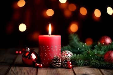 Wall Mural - christmas decoration with candles