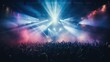 © Ewa - Audience at a concert. The stage is lit with colorful lights. Generative AI