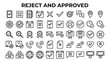 © Black - Approved And Rejected Icon Pack Outline Style.