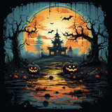 Fototapeta Big Ben - Halloween Spooky Design: Unleash the Chills and Thrills!