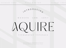 AQUIRE  Premium Luxury Elegant Alphabet Letters And Numbers. Elegant Wedding Typography Classic Serif Font Decorative Vintage Retro. Creative Vector Illustration