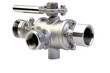 Efficient Flow Management with Three Way Ball Valves Isolated On Transparent Background.