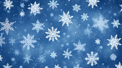 Wall Mural - watercolor snowflakes pattern on silver background - vector illustration of repeated snow texture