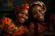 Portrait of two African sisters posing for a shot