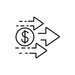 Poster - dollar rate increase icon up dollar  sign