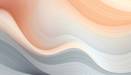 Abstract vintage curve lines in grey background. Gradient grey wallpaper. 