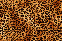 The Illustration Pattern Of The Leopard Fur Background. The Animal Printed Texture. Generative AI.