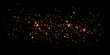 Dust sparks and golden stars shine with special light. Vector sparks on black background. Christmas light effect. Sparkling magic dust particles.	
