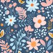 © Ikmai - Patrón sin costuras / flores