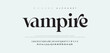 VAMPIRE Premium luxury elegant alphabet letters and numbers. Elegant Tech typography classic serif font decorative vintage retro. Creative vector illustration