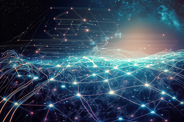 Technology background by Generative AI 