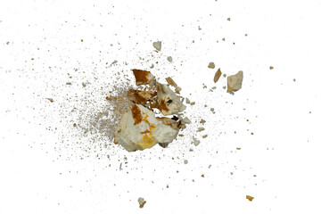 Poster - rock explosion with particle and dust