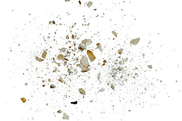 Poster - explosion of rock particle element