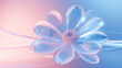  a blue and pink flower on a pink and blue background.  generative ai