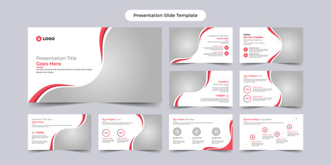 Wall Mural - creative business powerpoint presentation slides template design. use for modern keynote presentatio