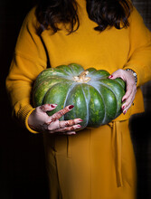 Woman With Pumpkin