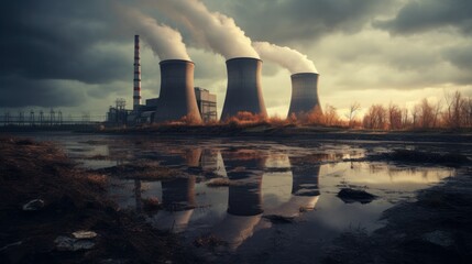 Zaporizhzhia Nuclear Power Station's cooling towers