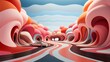 A vibrant, whimsical cartoon car ventures through a dark, mysterious tunnel, embracing the art of exploration and inviting viewers to join in on the journey