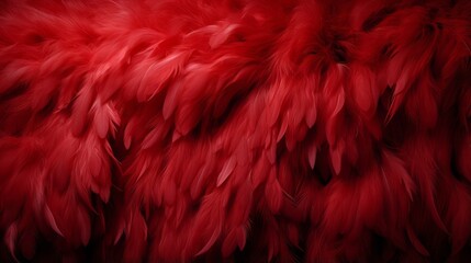 Canvas Print - A fiery burst of passion, captured in the intricate details of crimson plumage