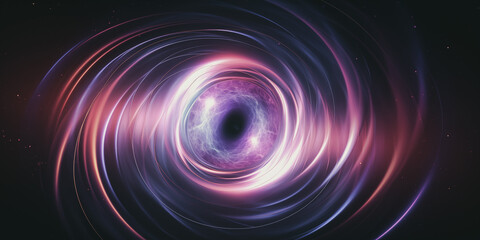 Canvas Print - luminous swirling. Elegant glowing spiral.  Sparking particle. Space tunnel