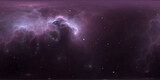 Fototapeta  - 360 degree space background with nebula and stars, equirectangular projection, environment map. HDRI spherical panorama.