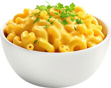 Delicious Tasty Mac And Cheese In Bowl, Macaroni, Bowl Filled, PNG, Transparent, Isolate.