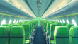 Airplane cabin design. AI Generated