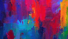 Trazos De Pintura Al óleo De Colores Vibrantes, Abstracto, Fondo De Pantalla, Brillante