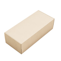 a image of a brown Corrugated Cardboard Box isolated on a white background