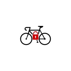 Poster - Bicycle parking lock icon. Bike padlock icon isolated on white background