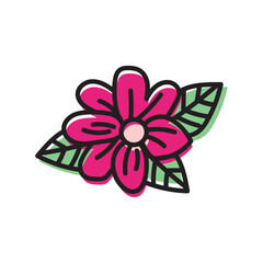 Poster - Isolated colored flower sketch icon Vector