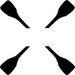 Split kayak paddle logo