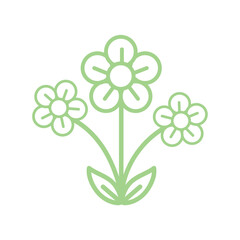 Poster - Isolated flower outline icon Vector