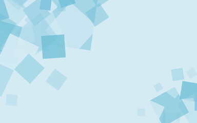 Wall Mural - abstract blue background of random squares of different sizes and transparency. conceptual technolog