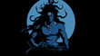 blue yogi meditation breathwork spiritual awakening shiva - by generative ai