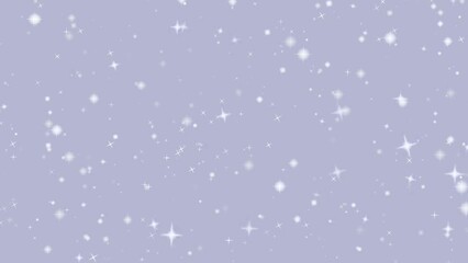 Wall Mural - Animation of white shiny stars on purple background with glitter sparkles