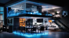 House With Smart Lightning System For Improved Lightning Quality And Energy Eficiency