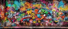 Graffiti Wall Abstract Colorful Background. Artistic Pop Art Background Backdrop.
