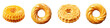 Butter ring biscuit Hyperrealistic Highly Detailed Isolated On Transparent Background Png File