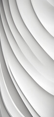 Wall Mural - Abstract white background with curved strips and surfaces. Vertical wallpaper for smartphone. Generative AI