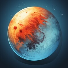 Wall Mural - miniature illustration of planet mercury. vector illustration. bright art of hot planet mercury. ast