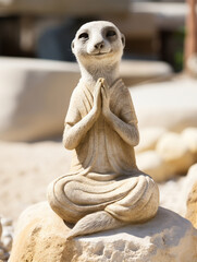 Wall Mural - A Marble Statue of a Meerkat