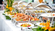 Catering food. Cuisine Culinary Buffet Dinner Catering Dining Food Celebration Party Concept.
