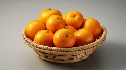 Wall Mural - oranges in basket