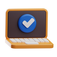 work laptop illustration 3d