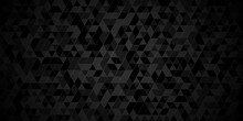 Seamless Black Dark Backdrop Grayscale Triangle Background. Many Rectangular. Abstract Black And White Geomatics Patter Diamond Triangular Square Wallpaper Background.