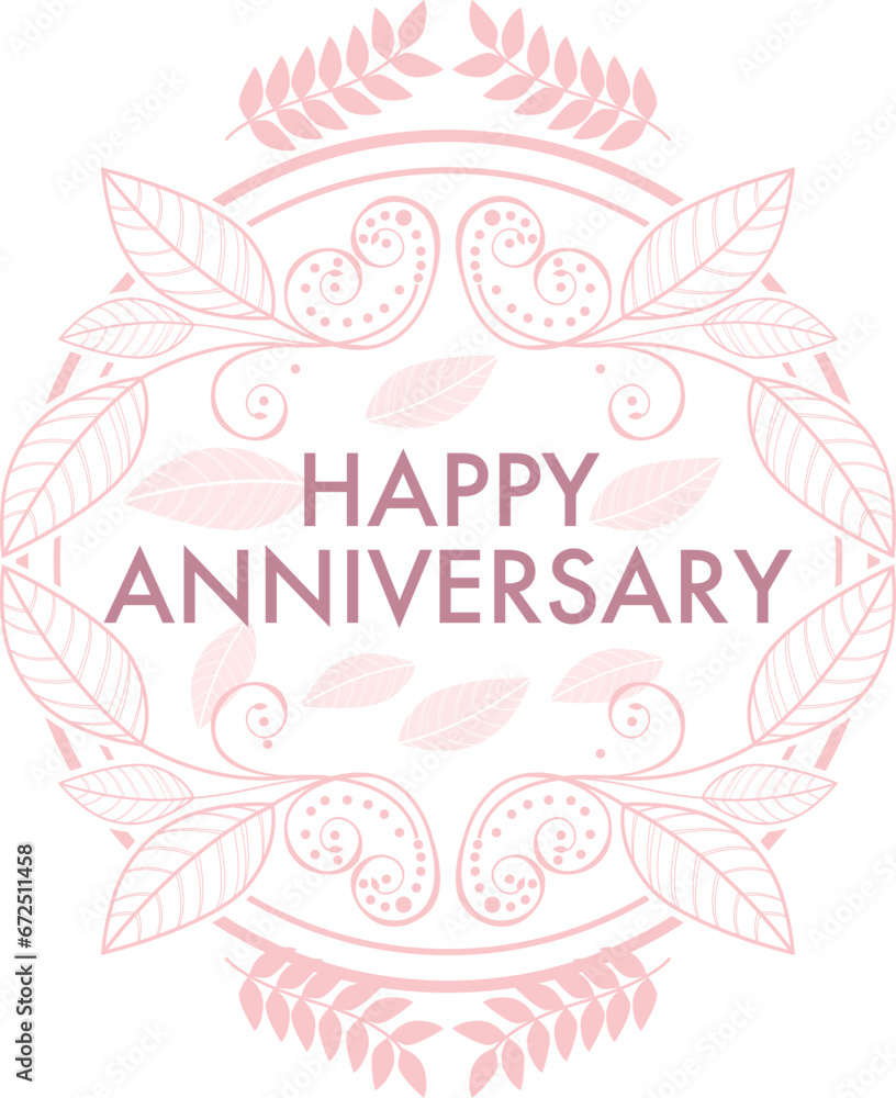 elegant happy anniversary card vector illustration template. good for ...