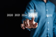 © Kiattisak - Starting New year with ambition 2024 and countdown merry christmas and happy new year, Planning and challenge strategy in new year 2024 Concept.